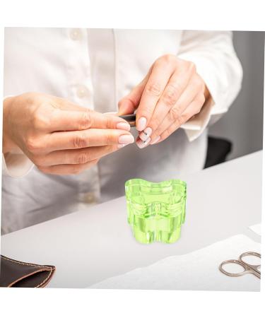 Beavorty glass acrylic nail supplies Manicure Nail Dish nail cups with lids dish for acrylic nails Acrylic Nail Dish nail dish cups nail dish with lid nail art cup crystal bowl thicken 7x5.6cm Green - Buy Online on GoSupps.com
