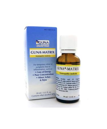Guna Matrix Homeopathic Support for Temporary relief of general symptoms and inflammatory symptoms related to excess toxin buildup such as: fatigue occasional muscle aches and pains skin rashes swelling - 1 Ounce