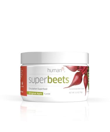 HumanN SuperBeets Original Apple - Beet Root Powder - Nitric Oxide Boost for Blood Pressure  Circulation & Heart Health Support-Non-GMO Superfood Supplement-Natural Original Apple Flavor  30 Servings