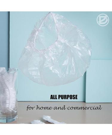 50 PCS Waterproof Disposable Shower Caps for Women and Men - Clear Plastic Hair Cap for Bath, Dye, Deep Conditioning - Portable for Spa, Hotel, Travel - Buy Online on GoSupps.com