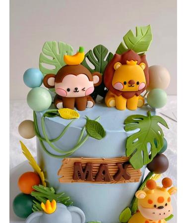 JeVenis Jungle Animals Cake Decoration - Safari Birthday & Baby Shower Decor | Perfect for Celebrations - Buy Online on GoSupps.com