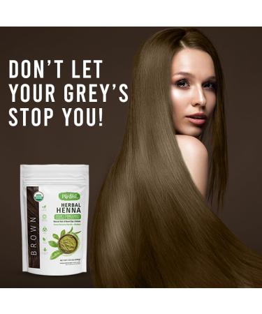 Pardesi Hair Henna Powder | USDA Organic 7.05 oz | Natural Hair & Beard Dye | Amonia & PPD Free | Unisex Brown Color | Includes Gloves & Applicator | Imported from India - Buy Online on GoSupps.com