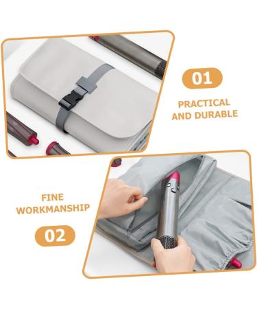 Baluue Multifunctional Storage Bag Hair Brush Blow Dryer Hair Crimper for Women Hairdryer Grey Oxford Cloth - Buy Online on GoSupps.com