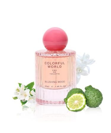 MINISOO Perfume for Women EDT Luxury Perfume with Long Lasting Fragrance for Everyday Wear Floral and Fruity Fresh Scent Colorful World Serie (Blushing Wood) 50ML