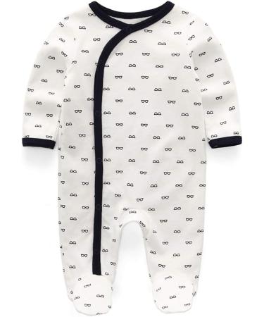 MAMIMAKA Cotton Baby Rompers Pajamas 3-Piece Set | 6-9 Months | Long Sleeve Footed Bodysuits for Boys and Girls - Buy Online on GoSupps.com