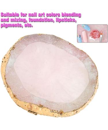 Nail Art Dish Paint Palette - DIY Design Tool with Gold Edge for Stunning Manicure (Pink) | International Shipping Available - Buy Online on GoSupps.com