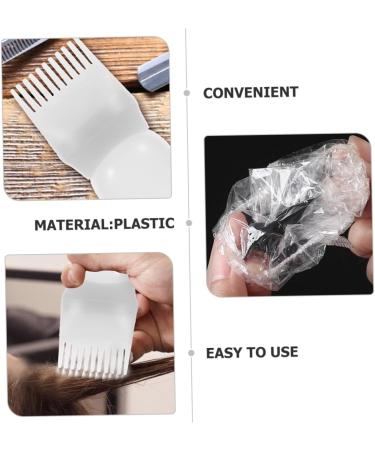 Amosfun 1 Set Hair Bleach Kit Root Comb Applicator Bottle Ear Protectors Shower Caps Clear Gloves Shower Cap Ear Muffs White Lecythus Portable 6.9x4.8cm White - Buy Online on GoSupps.com