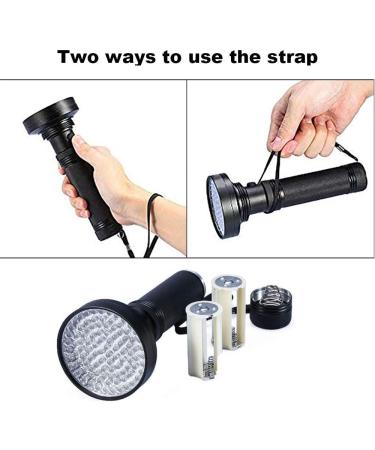 UV Flashlight 100 LEDs UV Light Torch Lamp 395nm Ultraviolet Blacklight with Protective Gogggles for Pet Dog Cat Stains Inspection Currency Bed Bug Detector for Dog/Cat Scorpions Hunting - Buy Online on GoSupps.com