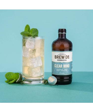 Brew Dr. Kombucha Clear Mind 14oz - Refreshing and Organic Kombucha Drink - Buy Online on GoSupps.com