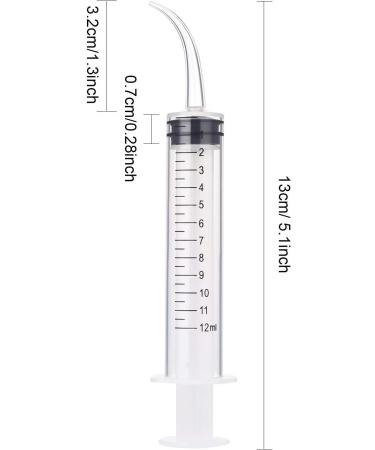 Offiplus Dental Irrigation Syringe - 8 Pack Disposable 12cc with Curved Tip for Tonsil Stone Removal - Pet Feeding Syringe for Birds and Dogs - 2019 Version - Buy Online on GoSupps.com