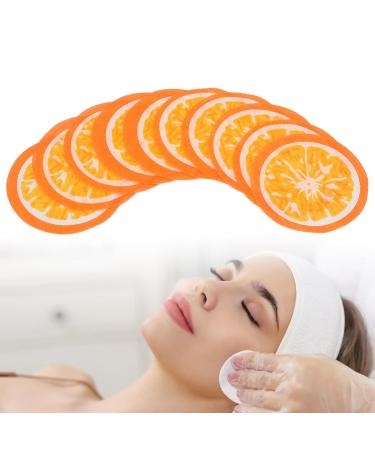 Orange Face Mask Sheets - 10pcs Pure Cotton DIY Extra Coverage Boost Absorption for Radiant Skin - Buy Online on GoSupps.com