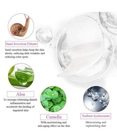 60 Pieces Snail Collagen Eye Masks - Soothing Under Eye Flaps for Puffiness & Dark Circles Removal - Buy Online on GoSupps.com