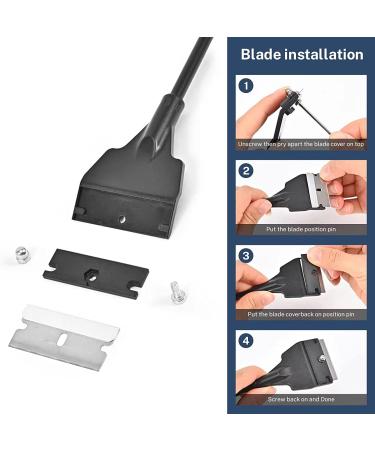 Handheld Fish Tank Scraper Cleaner for Glass Aquariums - 21 with 5 Stainless Steel Blades - Ideal for Fish, Reef, and Plant Maintenance - Buy Online on GoSupps.com