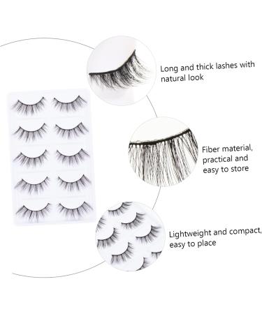 minkissy 5 Pairs False Eyelashes Eyelash Make up Tool Glue False Lashes Makeup Eyelashes Beauty Tool Puppy Ear Headband Fluffy Volume Lashes Soap Tin 3d Makeup Tools Cross Artificial Fiber - Buy Online on GoSupps.com