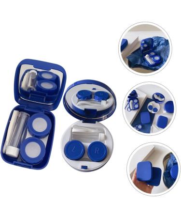 Buy Healeved Contact Lens Solution Bottle - 10pcs Color Makeup Container - Plastic Organizer Box for Travel - Blue Cosmetic Holder with Tweezers - Buy Online on GoSupps.com