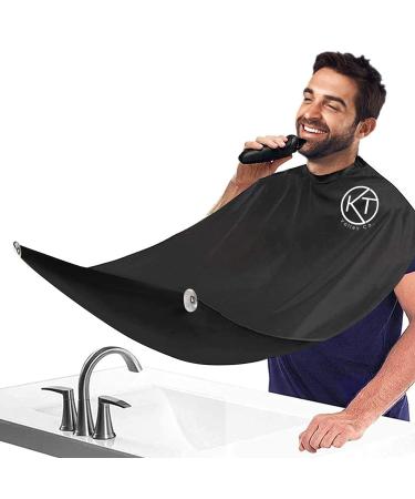KT Valley Co. Beard Trimming Apron Beard Hair Clippings Catcher Accessory for Clean and Hassle-Free Beard Grooming Waterproof Apron with Adjustable Neck Strap and Suction Cups Grooming Gifts for Men