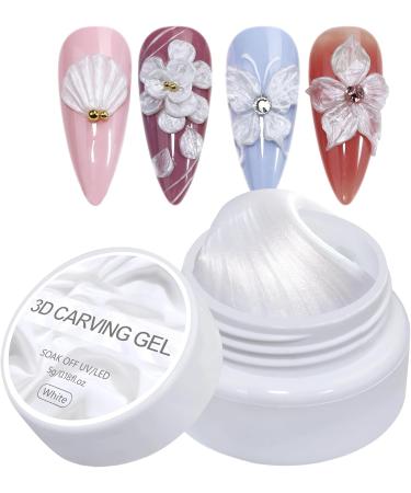 Satin Sculpting Set for Pearl White Pearl Satin - Non-stick - Candy Texture - 3D Modeling Set - 5G Pearl Solid for Nail Extensions | Gel d - Buy Online on GoSupps.com