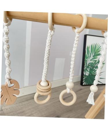 Alipis 4pcs Boho Newborn Ornament Set - Wooden Teething Rattles & Gym Pendants for Crib Decor & Playtime | Perfect Gift for Newborns - Buy Online on GoSupps.com