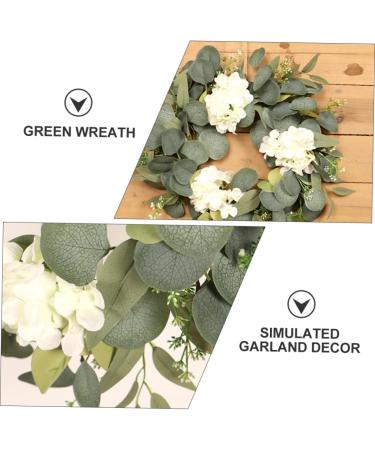 LIFKICH 1pc Eucalyptus Leaf Garland Artificial Plants for Outdoors Artificial Wreaths for Outdoor Fall Decorations for Home Spring Ornament Wall Hanging Wreath Hoop Silk Flower Pendant - Buy Online on GoSupps.com