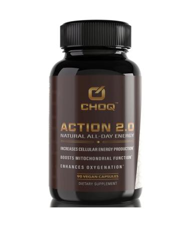 CHOQ Action 2.0 | Natural All-Day Energy | 90 Vegan Capsules | Rhodiola rosea
