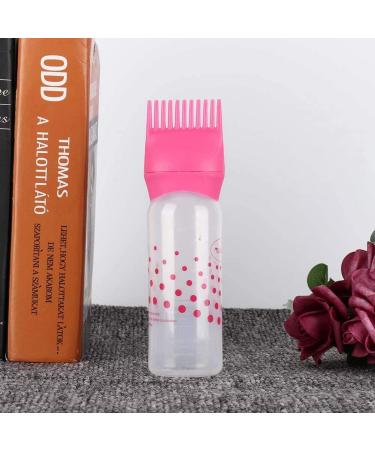 Root Comb Applicator Bottle 170ml Hair Coloring Bottle for Barbershops Squeeze Bottle Hair Salons Hairdressing Tool(Rose red) - Buy Online on GoSupps.com