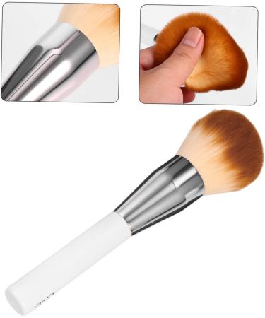 Housoutil Makeup Brush Foundation Brush Blending Makeup Foundation Empty Bottle Powder Brush Concealers Brush Blush Brush Tool Miss Wooden Handle White Fluffy - Buy Online on GoSupps.com