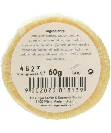 Haslinger Sandalwood Shaving Soap 60g - Premium Eco-Friendly Shaving Cream for Men | International Shipping - Buy Online on GoSupps.com