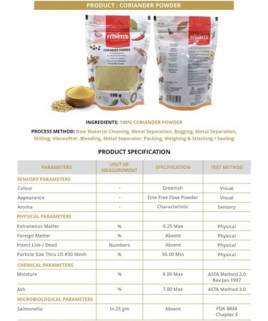 Mum's Premium Ground Coriander Powder - 150g | Cilantro Powder for Authentic Flavor - Buy Online on GoSupps.com