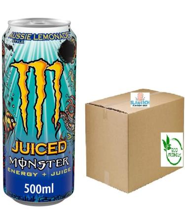 Monster Energy Aussie Style Lemonade 500ml Pack of 12 with exclusive Slamtech Box