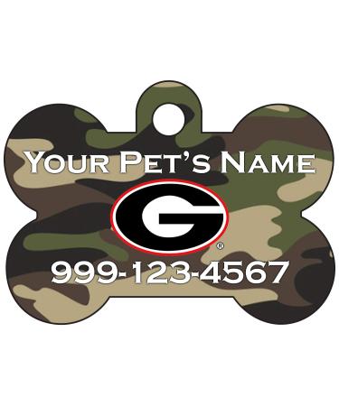 Georgia Bulldogs Officially Licensed Camo Pet Id Dog Tag | Personalized for Your Pet