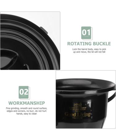 Portable Spittoon Urine Chamber Pots: Unisex Urinal Bottle Old Child Potty Bedpan with Lid Car Emergency Toilet for Children Camping Travel Home (Black) (Black) - Buy Online on GoSupps.com