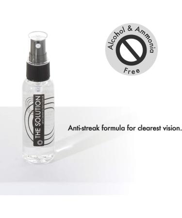 Solution Lens Cleaner Spray | Alcohol-Free 2oz Eyeglass Lens Cleaning Pack 6 with 3 Microfiber Cloths - Buy Online on GoSupps.com