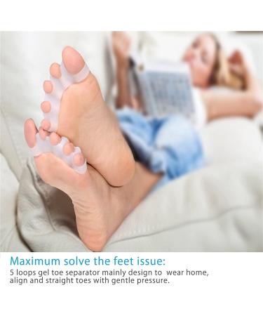 Gel Toe Separator Bunion Corrector for Pain Relief - Hallux Valgus & Hammer Toe Straightener Spacers for Women & Men - Buy Online on GoSupps.com