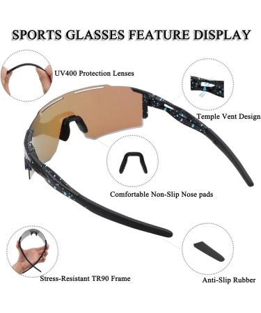Buy Eninedeuisou UV 400 Sunglasses - Men's & Women's Bicycle Glasses for Outdoor Sports MTB Cycling Running Golf & Baseball - Stylish Pink Safety Glasses - Buy Online on GoSupps.com
