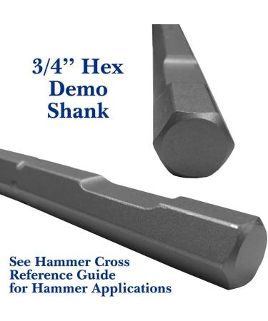 Champion Chisel 3/4-Inch Hex Demo Shank 12-Inch Narrow Flat Chisel - Buy Online on GoSupps.com