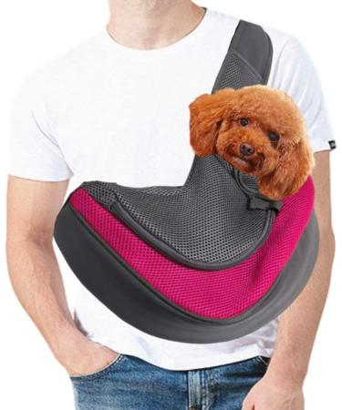 Summary small dog carrying bag puppy pocket pet pet transport bag with adjustable shoulder strap dog carrier mesh mesh dog carrier outdoor cat carrier small animals dog application travel rosa - Buy Online on GoSupps.com