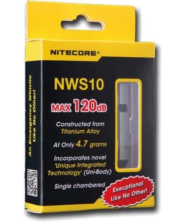 Nitecore NWS10 TC4 Titanium Outdoor Emergency Whistle - 120 Decibels - Buy Online on GoSupps.com