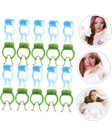 20pcs Nose Straightener Clips for Lung Correction and Nasal Exercises - Blue/Green - Buy Online on GoSupps.com