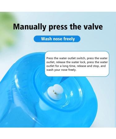 Nose Nasal Wash System Pot Sinus Allergies Relief Rinse 500mL New Blue Equipment Neti Plastic V1A3 Adults Children - Buy Online on GoSupps.com