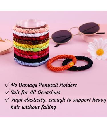 8 Piece Multicolored Hair Ties for Girls | Elastic Hair Bands - Style 14 - Buy Online on GoSupps.com