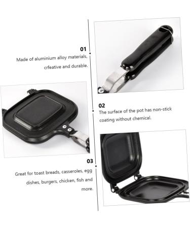Zerodeko 3pcs Sandwich Skillet Portable Cooker Electric Skillet Bbq Griddle Plate Griddle Pan Double Sided Pan Sandwich Maker Pan Bbq Egg Double Sided Pot Household Aluminum Alloy - Buy Online on GoSupps.com