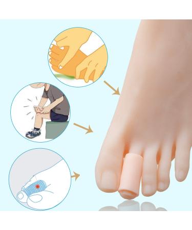 12 pcs Gel Toe Sleeves Corn Cushion Silicone Protectors - Beige - Buy Online on GoSupps.com