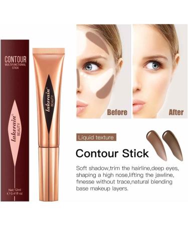 Highlighter Stick Multi-Stick Creamy 3 in 1 Waterproof Sheer Glow Buildable Color Contouring Pen Blush and Blendable Highlighter Makeup Stick for Face Troonz - Buy Online on GoSupps.com