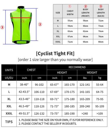 WOSAWE Cycling Vest for Men & Women | Reflective Breathable Sleeveless Wind Jacket - New Green L | Ideal for Running & Cycling - Buy Online on GoSupps.com