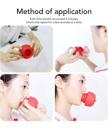 Women Lip Plumper Device Tomato Shaped Lip Plumping Device Lip Enhancer Portable Soft Silicone Pout Mouth Tool for Lip Red - Buy Online on GoSupps.com