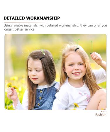 HANABASS 50pcs Bean Sprout Hair Clips - Cute Plant Hairpins for Women, Kids, Girls - Green Barrette Headwear for Home, School, Easter Party - Buy Online on GoSupps.com