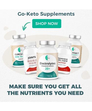 Go Keto Go-Keto Electrolyte Mix 240 vegan capsules 24 perfectly balanced electrolytes and vitamins for a safe intake during sports fitness or a keto diet lactose-free lactose-free - Buy Online on GoSupps.com