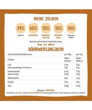 Buy N kd. Protein Peanut Butter Bars - Vegan 7g Plant Protein 100% Natural No Added Sugar 16 x 45g | Healthy Snack for International Shipping - Buy Online on GoSupps.com