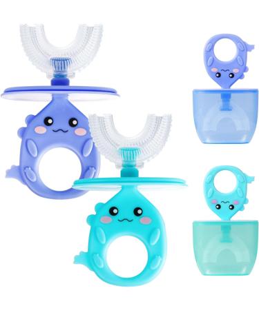 2 Pcs Kids U Shaped Toothbrush Set for Toddlers - 360 Oral Cleaning for Children & Babies - Buy Online on GoSupps.com