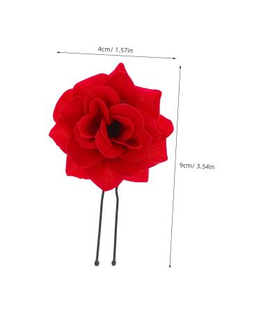 Beaupretty Retro Hair Needles - 4PCS Rose Flower Headwear | Beautiful Red Hairpins for Women - Bridal Hair Accessories - Buy Online on GoSupps.com